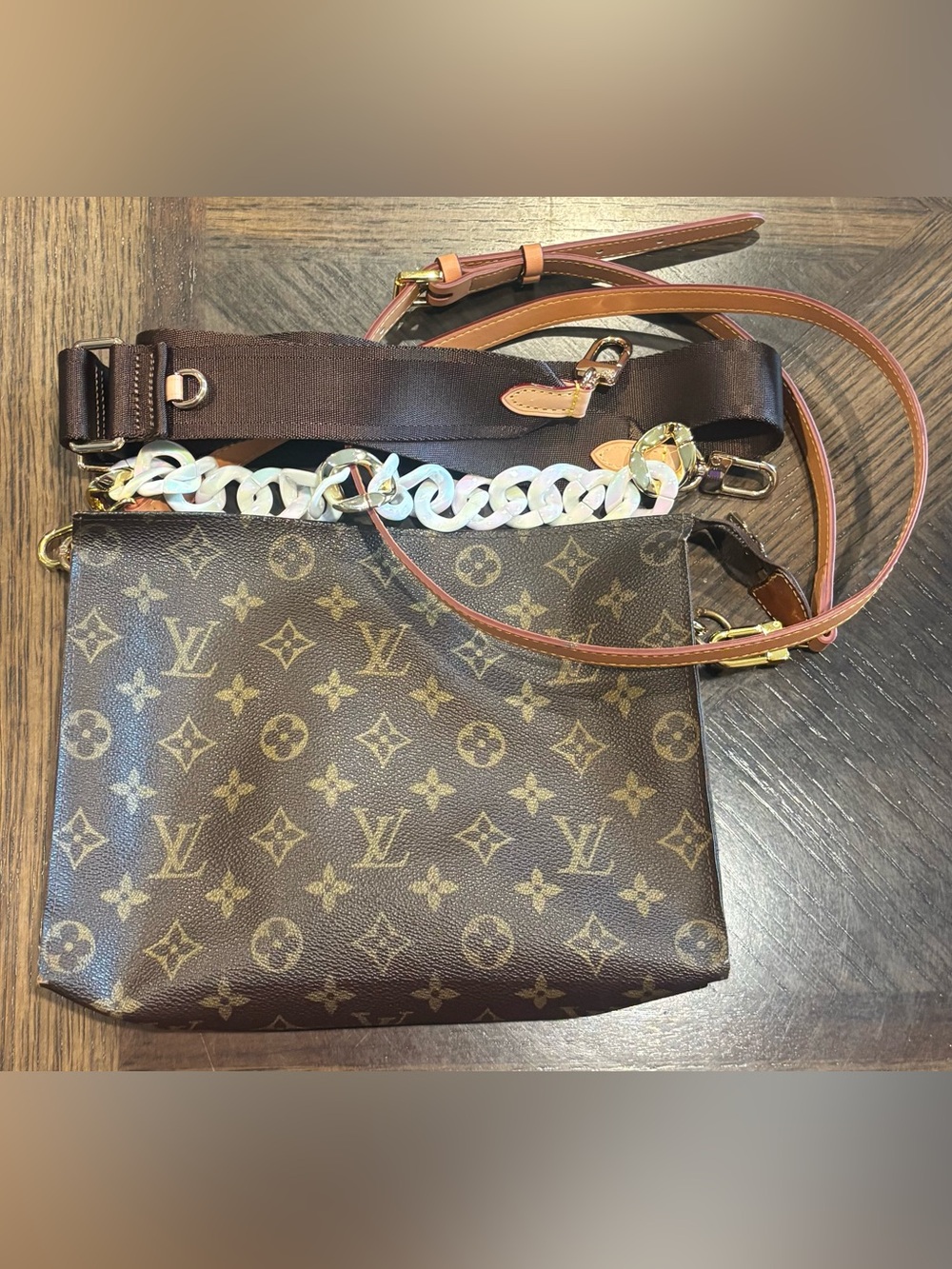 Louis Vuitton Monogram Crossbody Toiletry 26- Brown with Tan Monogram